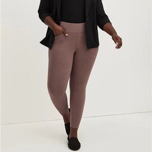 NWT Torrid Pixie Pant Luxe Ponte Heather Grey Purple High Rise Pant